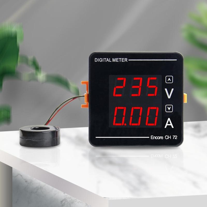 2in1 AC50-500V AC1-120A Voltmeter Amperemeter LED-Anzeige Ampere-Volt-Meter-Detektor Digitaler Spannungsstrom-Messgerät Tester Messgerät