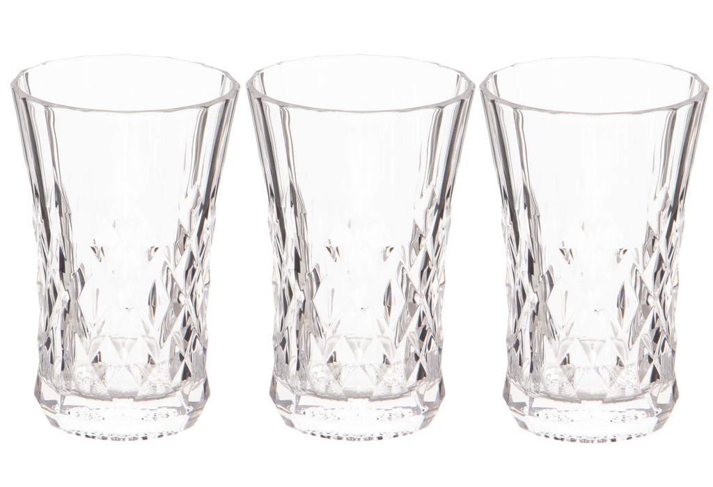 Toyo Sasaki Glass Father's Day Tumbler, Clear, Approx. 285ml, Pyrenees Design, Dishwasher Safe, Made in Japan, P-41102-JAN, Pack of 3