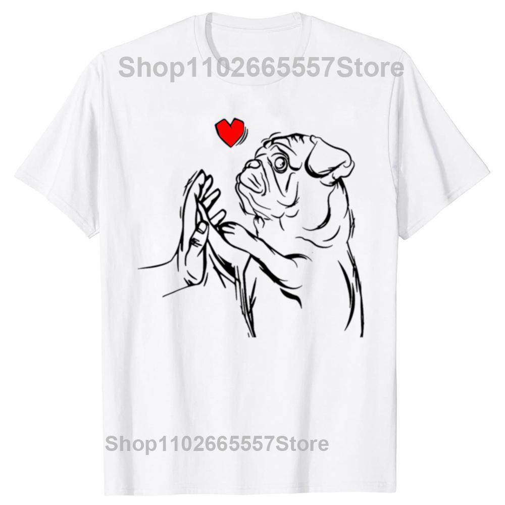 Funny Pug Love Cute Dog Lover Owner T Shirts Summer Graphic Cotton Streetwear Short Sleeve Birthday Gifts Tshirt Unisexs Clothing S