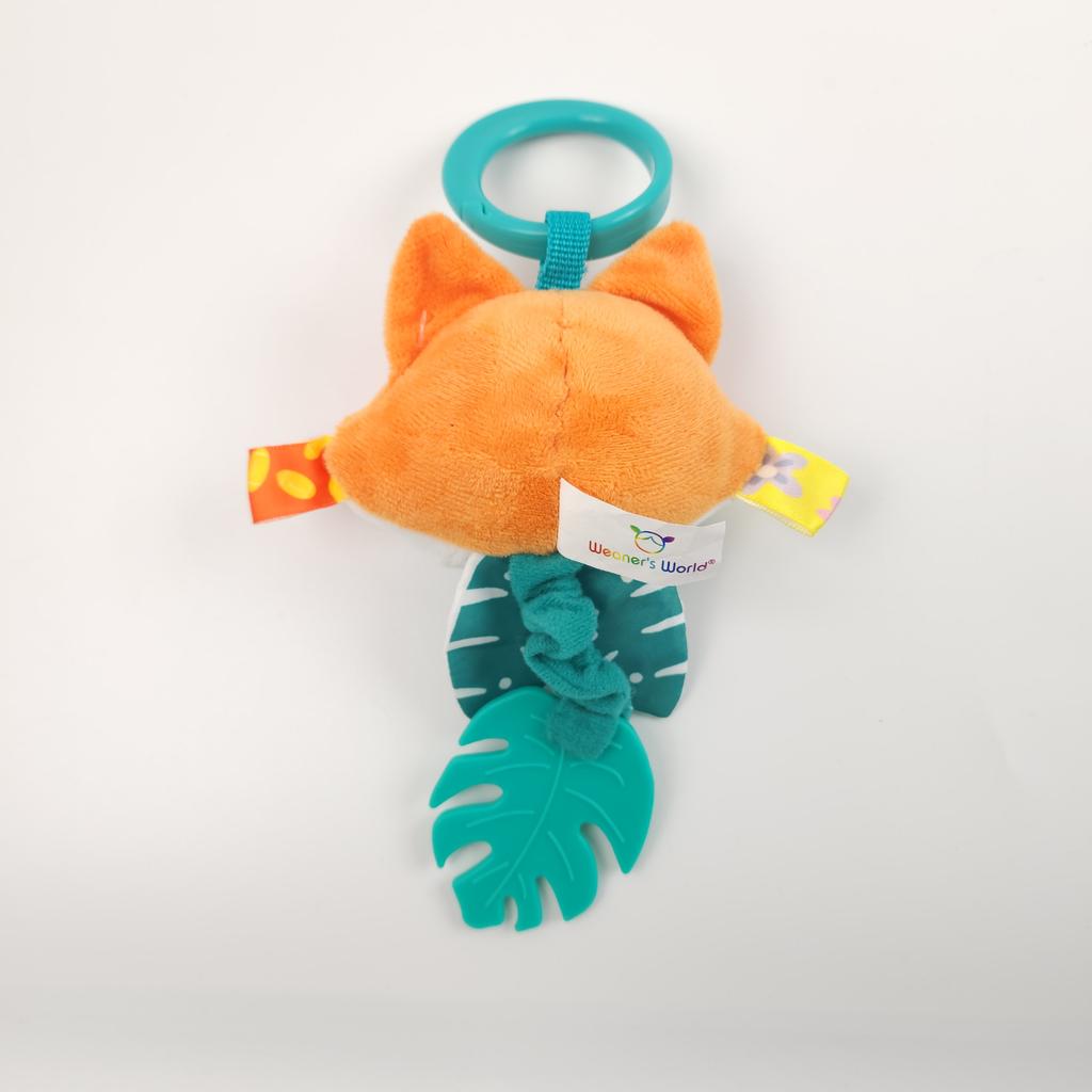 Infant Toy Cartoon Animal Stuffed Hanging Rattle Playthings Infant Bed Crib Car Seat Travel Size Stroller Soft Plush Playthings Featuring Wind Chimes