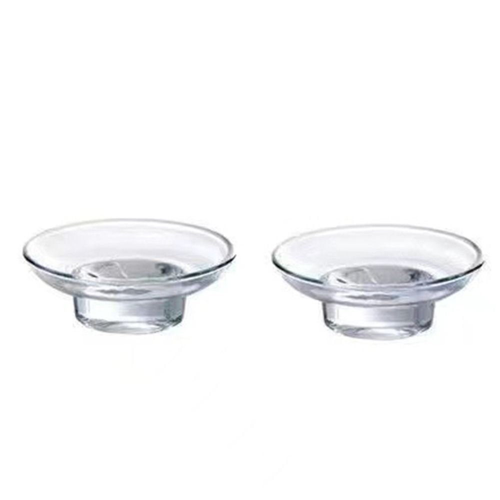 Keep Soap Bars Dry Matte Glass Soap Dish Round Glass Soap Holder  Household