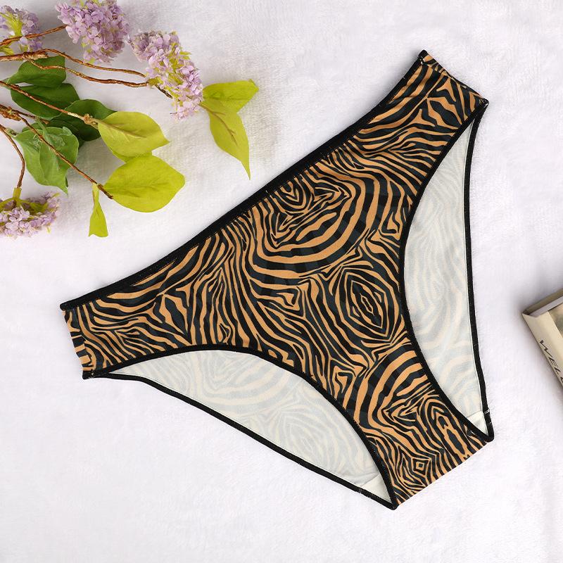 Europäische und amerikanische neue Damen-Leopardenmuster-Unterwäsche reine Baumwolle atmungsaktive Slips sexy Tanga T-Hosen Großhandel