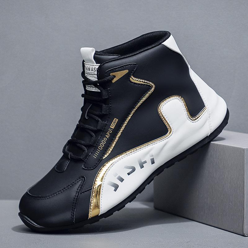 

Весна 2025 новые высокие повседневные кроссовки корейская версия модных спортивных кроссовок молодежные мужские туфли универсальные трендовые туфли 46