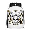 Traffy Law Ryggsäck för Män Kvinnor Cool Student Arbetsdagspack Trafalgar Law One Piece Anime College Canvasväskor Utomhus