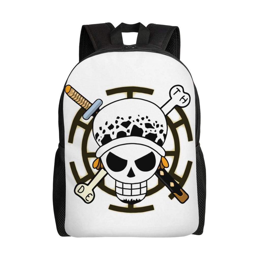 Best All Characters Anime Backpack for Men Women Student Work Daypack Pirate Flag One Piece College Shoulder Bag Lightweight