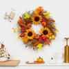 Pumpkin Berry Maple Leaf Vine Halloween Decor Wreath for Hotel & Mall