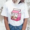 Peach Juice T Shirt Women Japanses Aesthetic Grunge T-Shirt Women Girls 90S Kawaii White Tee Summer Casual Fashion Top