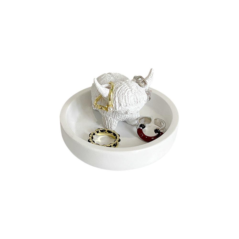 

Creative Jewelry Display Stand Cute Storage Rack Crafts Cow Jewelry Plate Anklets белый