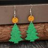 Festive Acrylic Christmas Tree Earrings