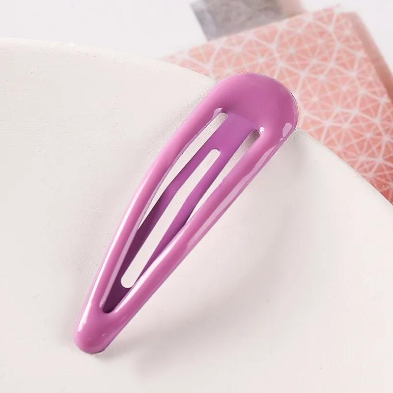 10PCS 5cm Women Girls Cute Colorful Waterdrop Shape Hairpins Sweet Hair Clips Barrettes Slid Clip Fashion Hair Accessories