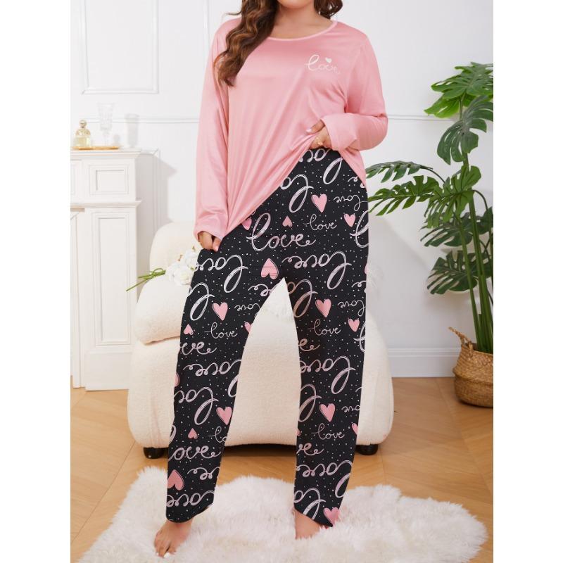 

Женские весенние и осенние пижамы, брюки с длинными рукавами, домашний костюм больших размеров 2XL