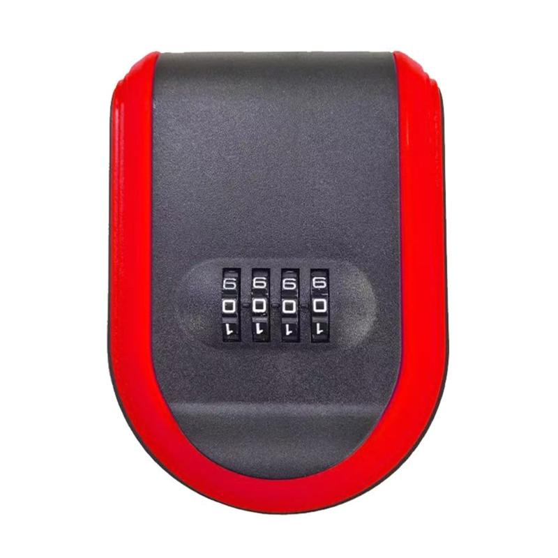 

Magnetic Key Storage Solution Waterproof Magnetic Key Safe with 4 Digit Code for Home, Garage, and Office Security красный