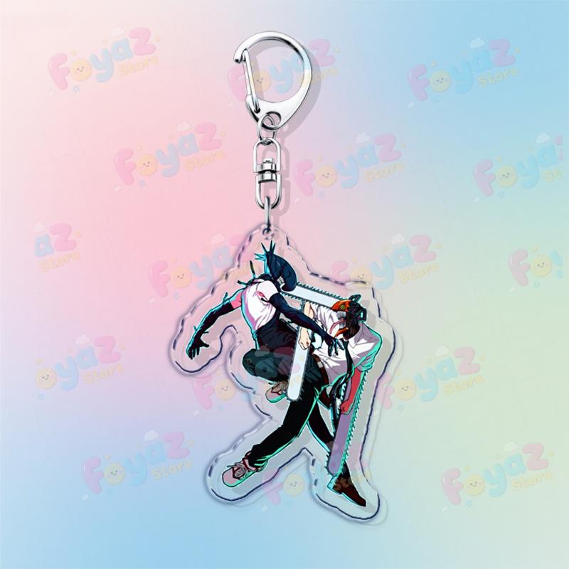 Anime Reze Art Keychain Accessories Bag Charms Devil Manga Women Keyrings Jewelry Csm Chibi Fans Freinds Gift