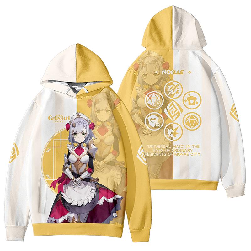 

Мужская и женская толстовка с капюшоном Genshin Impact, аниме, уличная одежда в стиле Харадзюку, повседневный пуловер с капюшоном с принтом, толстовки