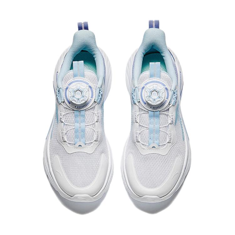 Anta Comfortable Mesh Shock Absorbing Breathable Low Top Kids Running Shoes Kids Running Shoes White Blue A22435543-2