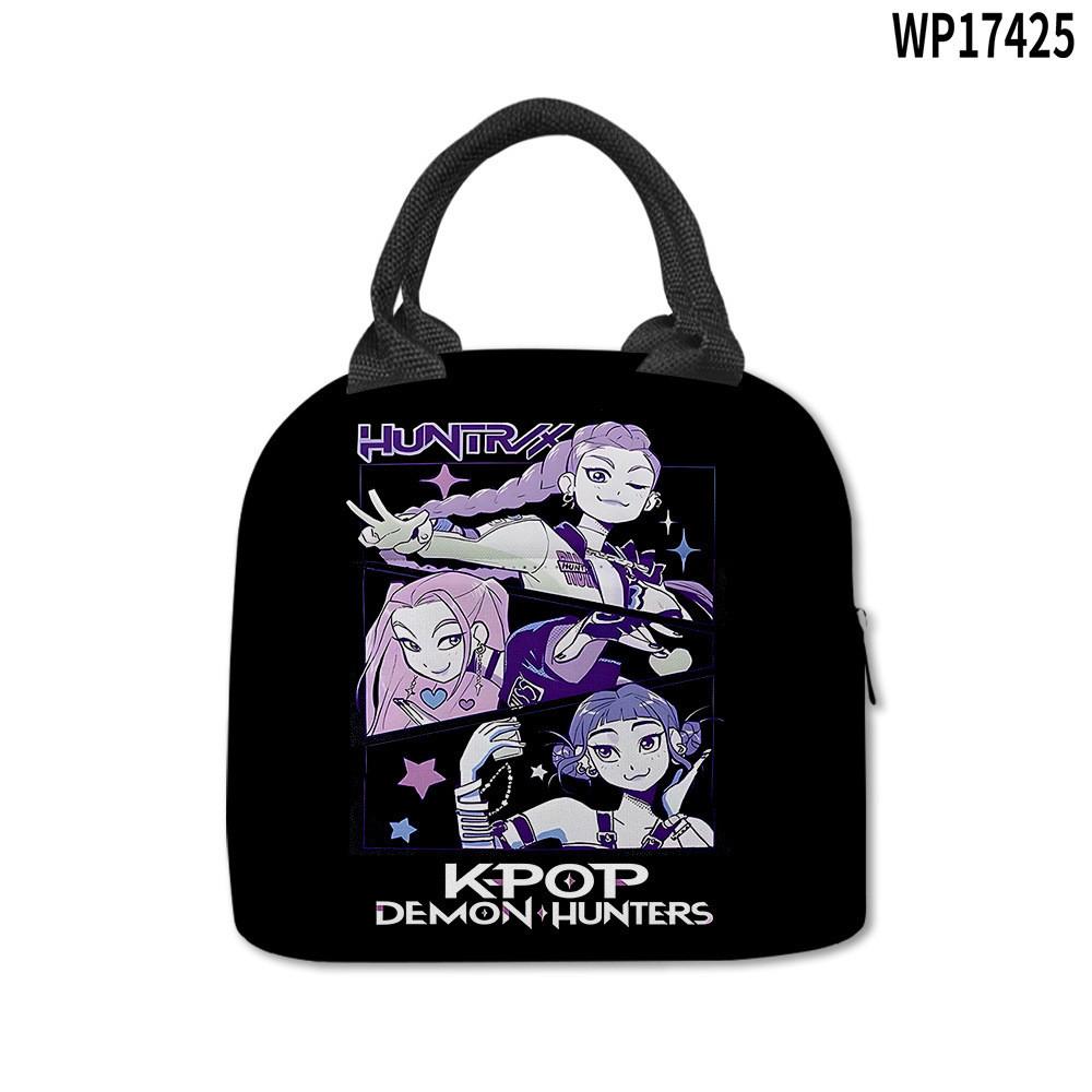

3d Kpop Demon Hunters Lunch Bag With Insulated Tote For Kids And Teens StyleA
