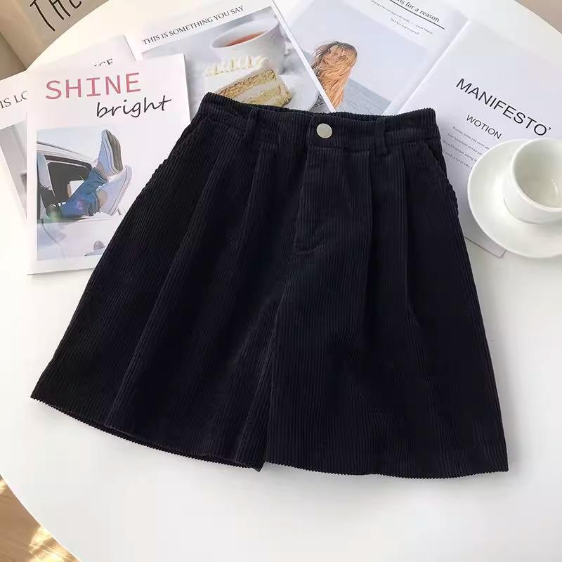 

Women s Retro Black High Waist Wide Leg Corduroy Pants - Autumn/Winter Fashion X-Large чорний