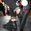 38-48 Leather Casual Men Shoes Design Sneakers Man Breathable Leather Shoes Men Ankle Boots Outdoor