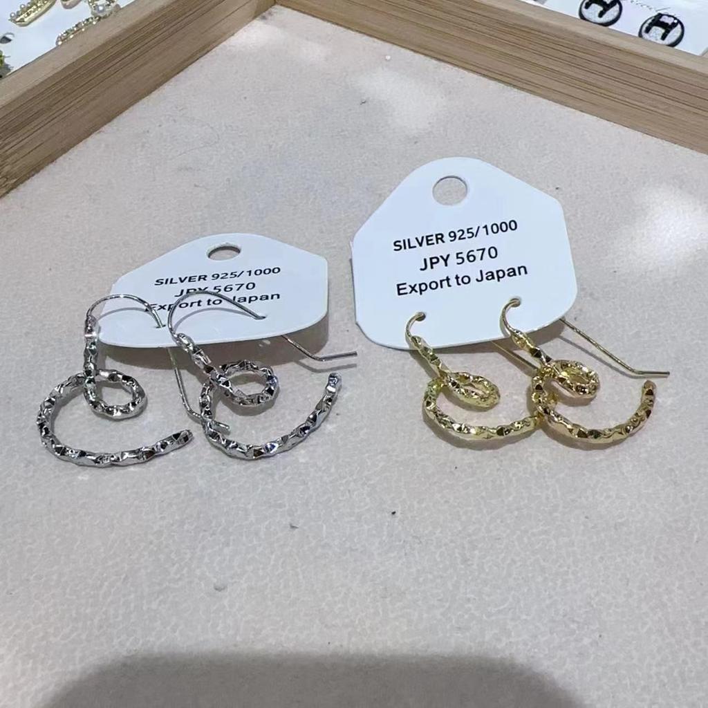 Irregular with Gold Color Heart-shaped Earrings Unusual Jewelry Sets for Women's Fashion Accessories