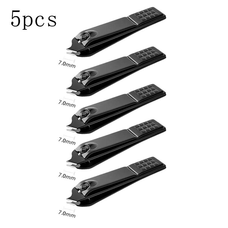 1/3/5Pcs Black Nail Clippers Stainless Steel Nail Cutter Thick Scissor Plier Toenail Fingernail Professional Manicure Trimmer