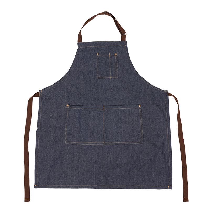 Adults Denim Blue Cooking Kitchen Restaurant Work Bib Apron Dress With Pocket