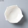 White Ceramic Dining Plate Irregular Dessert Plate Fruit Bowl Soup Plates Salad Bowl Dim Sum Dish Pastry Plates Snack Bowls Tray