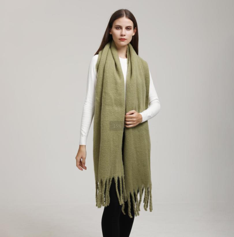 Fashion Cashmere Scarf For Women Winter Scarf Shawls Thick Blanket Solid Female Shawls Wraps Soft Bufanda Poncho Scarves Stole