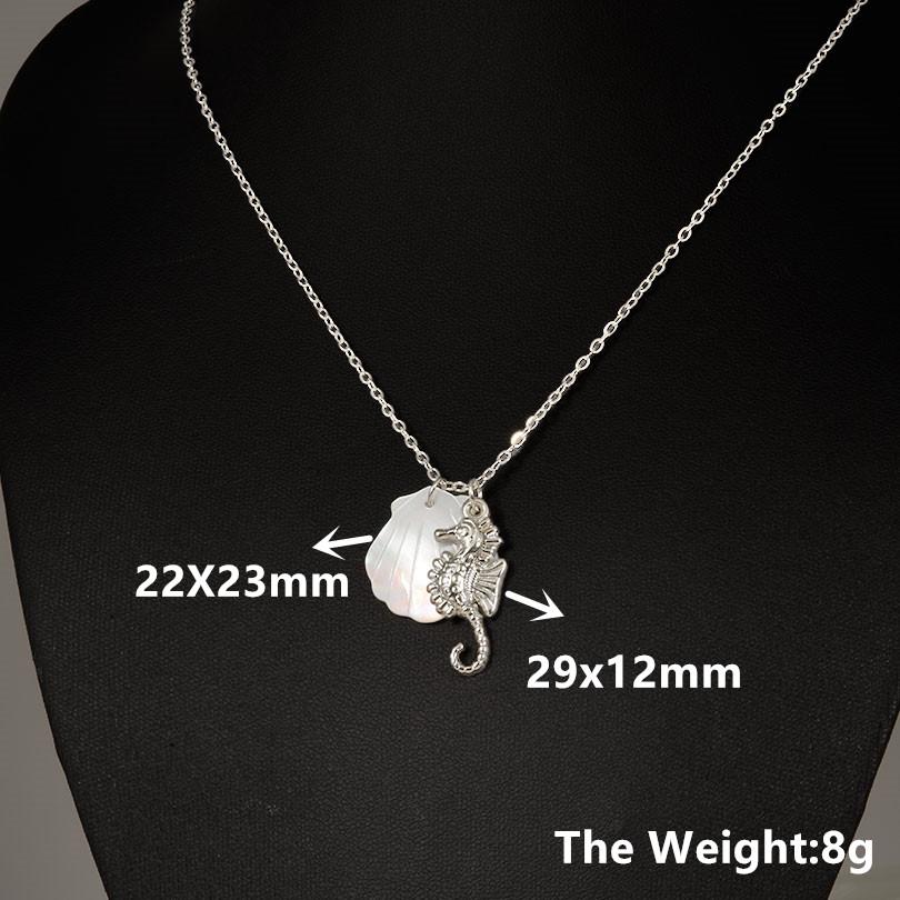 1Pc Stainless Steel Animal Starfish Turtle Octopus Seahorse Pendant Necklaces Vintage Summer Conch Shell Women Collar Jewelry
