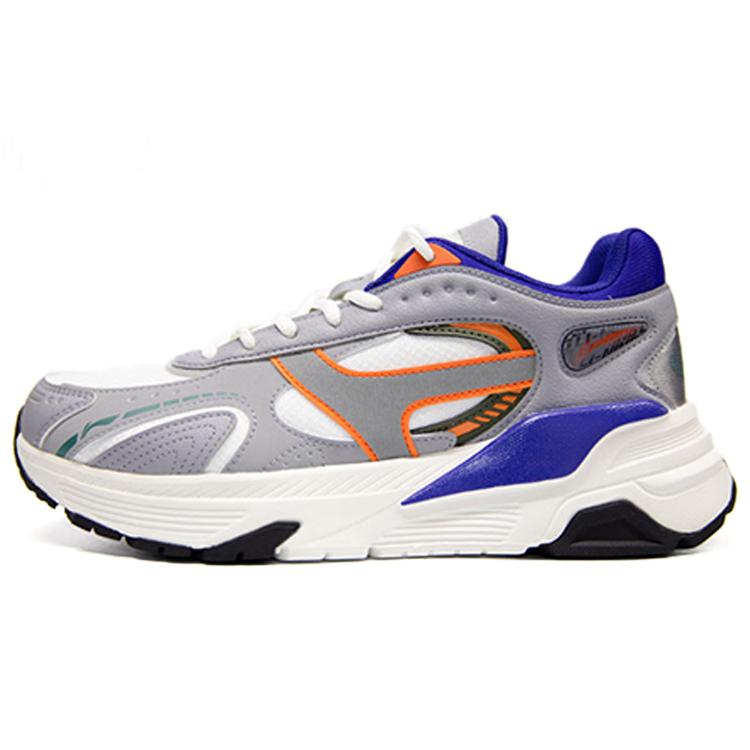

New LiNing Abrasion Resistant Shock Absorbers Low Top Running Shoes Men s White Gray AGCQ197-2 44