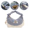 Bow Lace Splicing Dumpling Handbag Grid French Underarm pouch Tote bag Single-shoulder crossbody bag Daily commuting bag