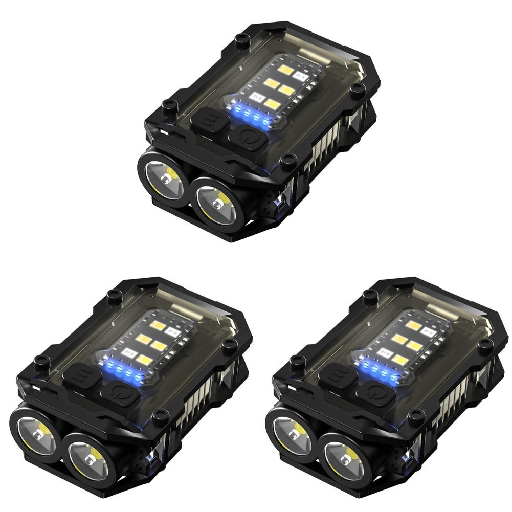 Mini Keychain Flashlight USB Charging High Bright Flashlight 300mAh Super Bright Torch Power Display for Camping Fishing Walking