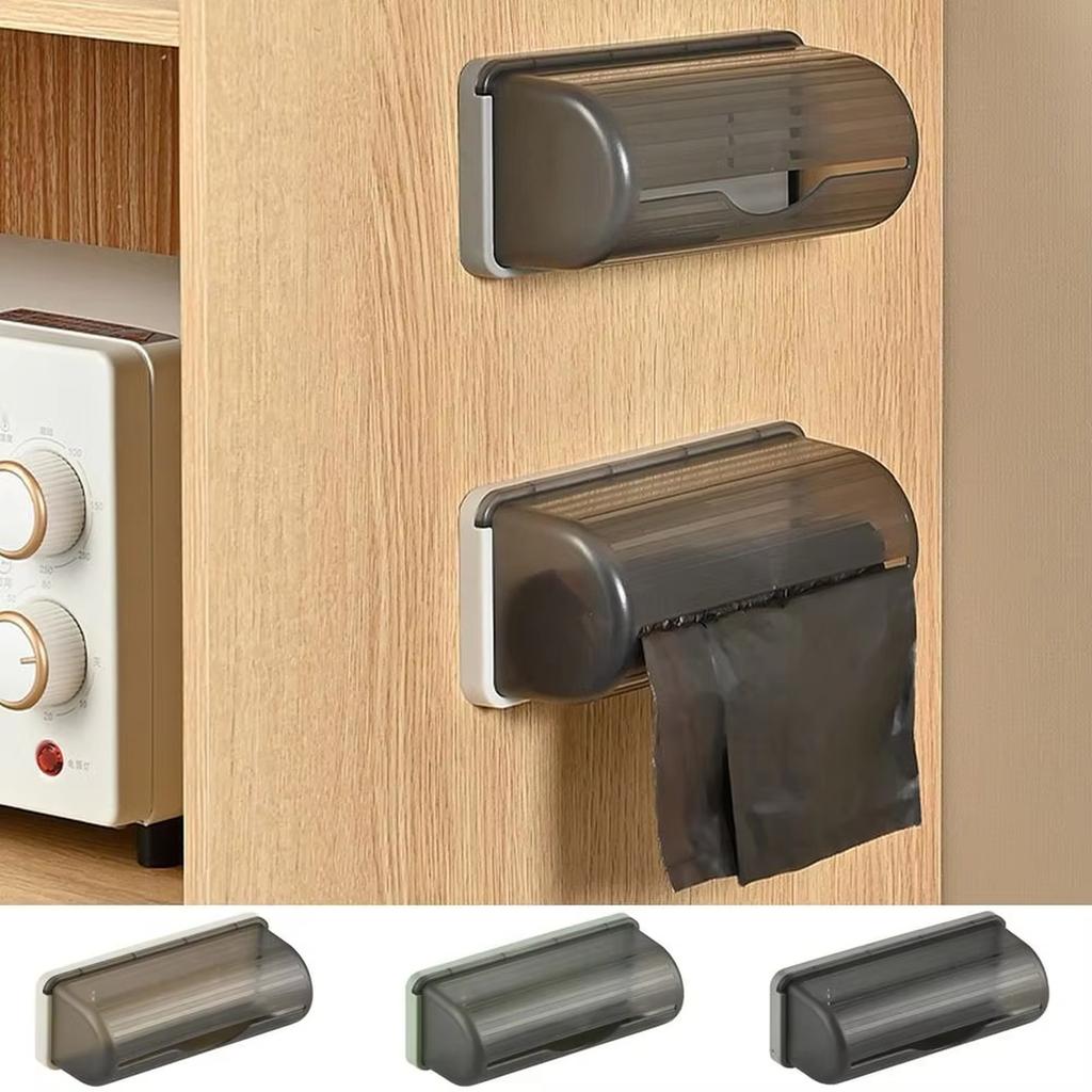 Plastic Trash Bags Storage Box Wall Mounted Self,adhesive Garbage Bag Dispenser Extraction Removable Grocery Bag Holder Home