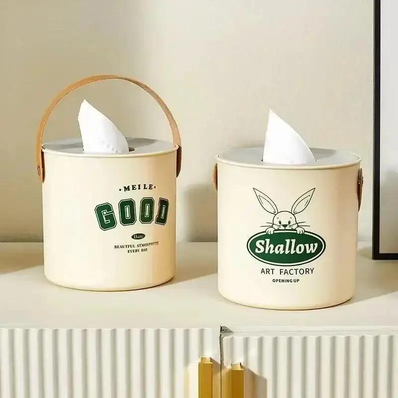 

Simple Fashion Creative Fresh Round Toilet Roll Paper Tissue Box Bedroom Napkin Holder Storage Home Toilet Paper Storage Box Rabbit style