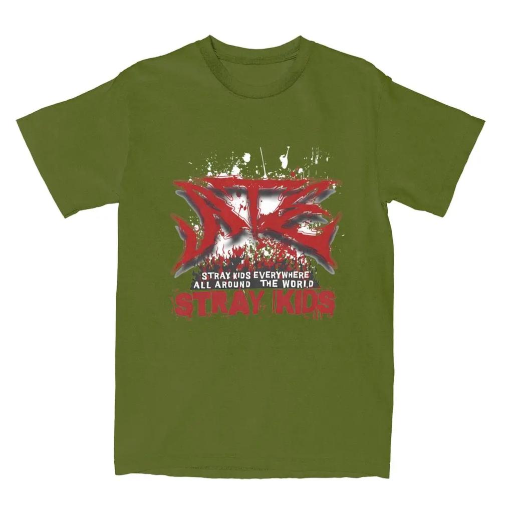 Ate Chk Chk Boom T Shirt 2024 New AlbumStrayed Kids Harajuku T Shirts Short Sleeve Funny Tops 100% Cotton Round Neck Top Tees