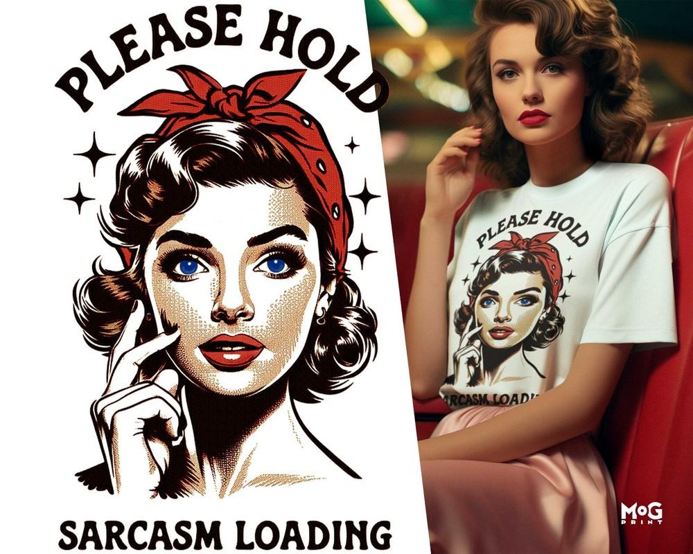 Funny Sarcasm Loading T-shirt Retro 50s Women Shirt Adult Humour Gifts for Her