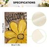 2pcs Bee Sunflower Spring Summer Garden Flag 12x18 Inch Double Sided Outside Welcome Wood Grain Yard Outdoor Flag