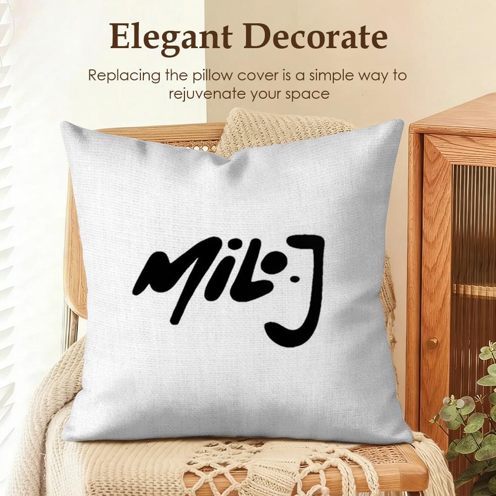 

Argentinian MMilo j Rapper Cushion Cover Natural Linen Organic Fabric DoubleSided Printing Sofa Home Decor Gift Pillow Case 30x30cm