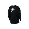 Nike Bright Logo Knit Crewneck Sweatshirt Women Sweatshirt Black AJ0093-010