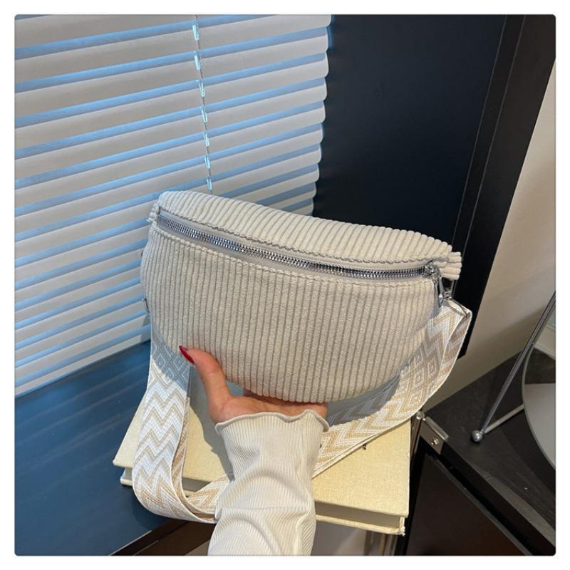 Velvet Bag Women's Large-capacity New Autumn and Winter Niche Design Broadband Messenger Bag Saddle Bag