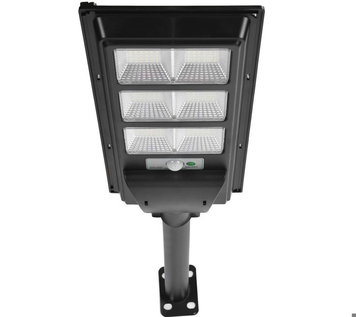 Lampadaire solaire - 324 LED - Étanche - Télécommande - 6000-7500K