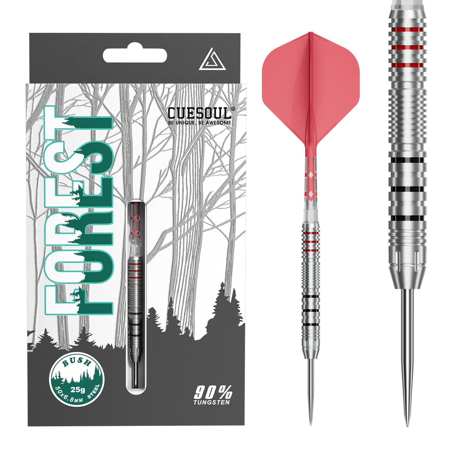 CUESOUL ROST T19 23g steel tip darts, 90% tungsten, CSFS-90Y25KSLC