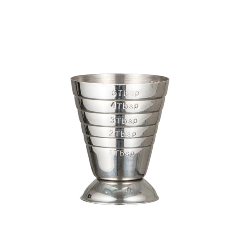 1PCS Measuring Cup Cocktail Shaker Stainless Steel Liquid Mini Espresso Shot Glass Silver Bar Kitchen Accessories