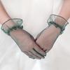 1Pair Sexy Transparentes Black White Mesh Tulle Glove Spring Summer Thin Short Glove Club Prom Party Dancing Dress Bride Gloves