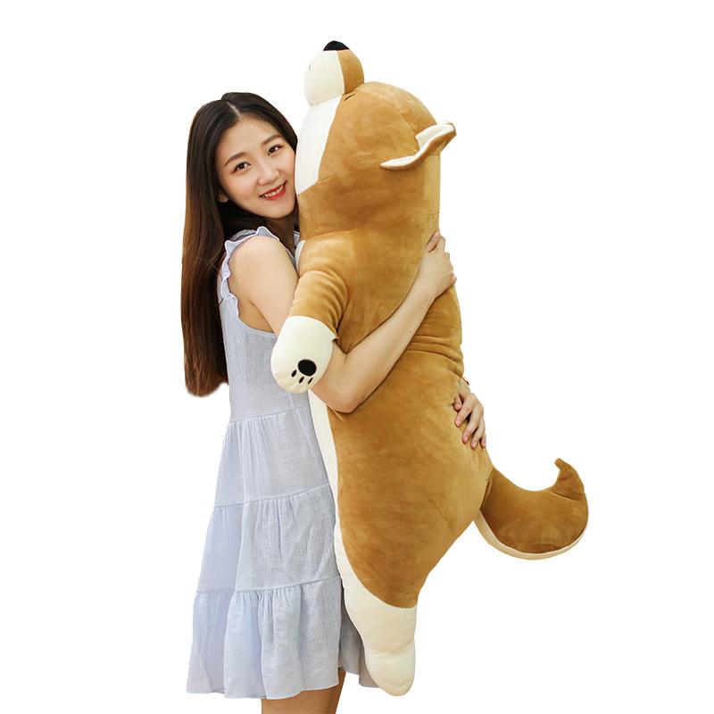 

New Doll Down Cotton Dog Husky Party Dog Doll 55cm коричневый