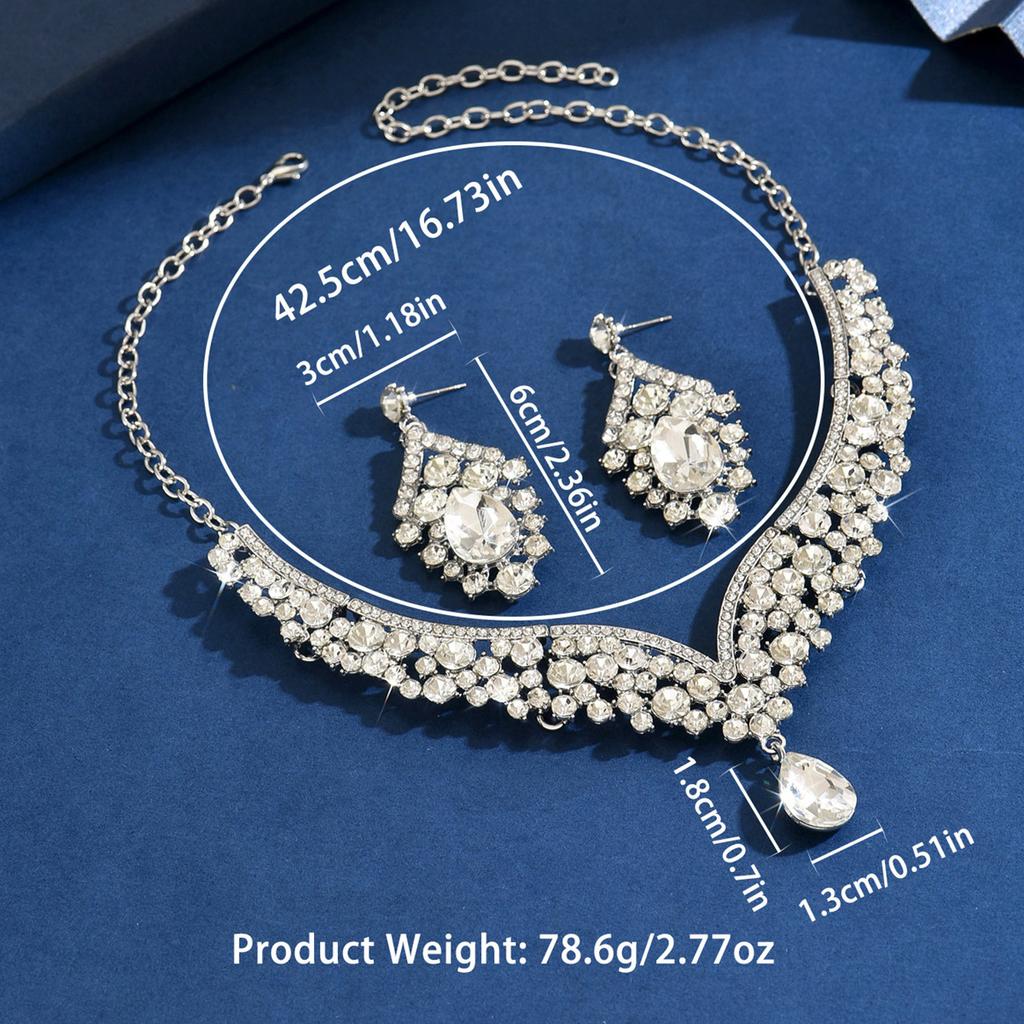 Vintage Jewelry Statement Necklace Set - Luxury Evening Gown Accessories
