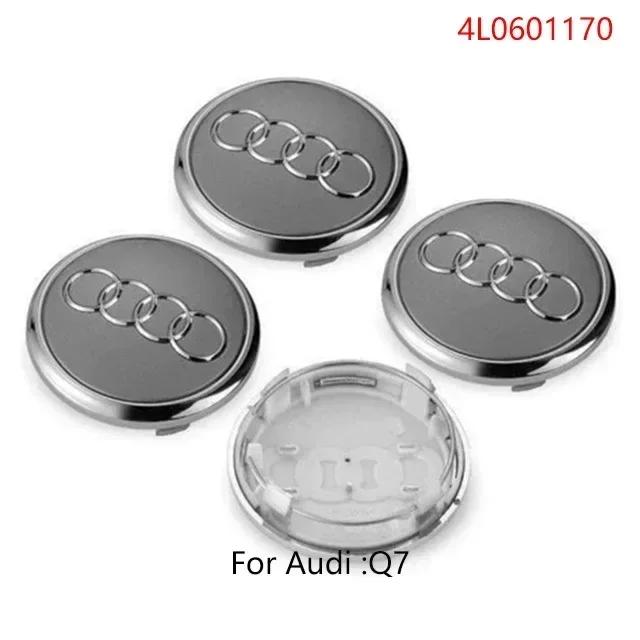 For Audi  A5 4Pcs 60/61/68/69/77/135mm Car Wheel Hub Caps Center Rim Cover Badge Decoration Accessories For Audi A4 A5 A6 A7 A8 Q5 Q7 Hubcap