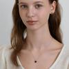(Silver 925) Volume Stone Heart Necklace NZ2532