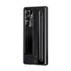 Samsung Galaxy Z Fold 8 Ultra Kickstand Retro Leather Case with Stylus and External Screen Glass, Black