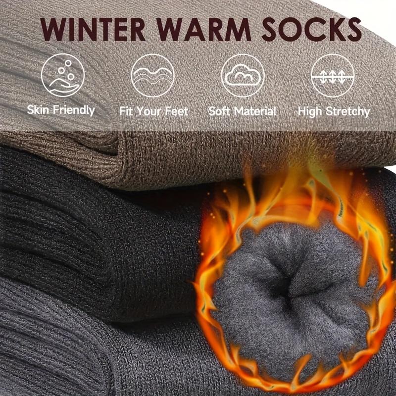 Men's Autumn and Winter Super Thick Plush Socks 1/2/4/6/8/10/15/20Pairs of Outdoor Casual Warm and Cold Resistant Mid Tube Socks