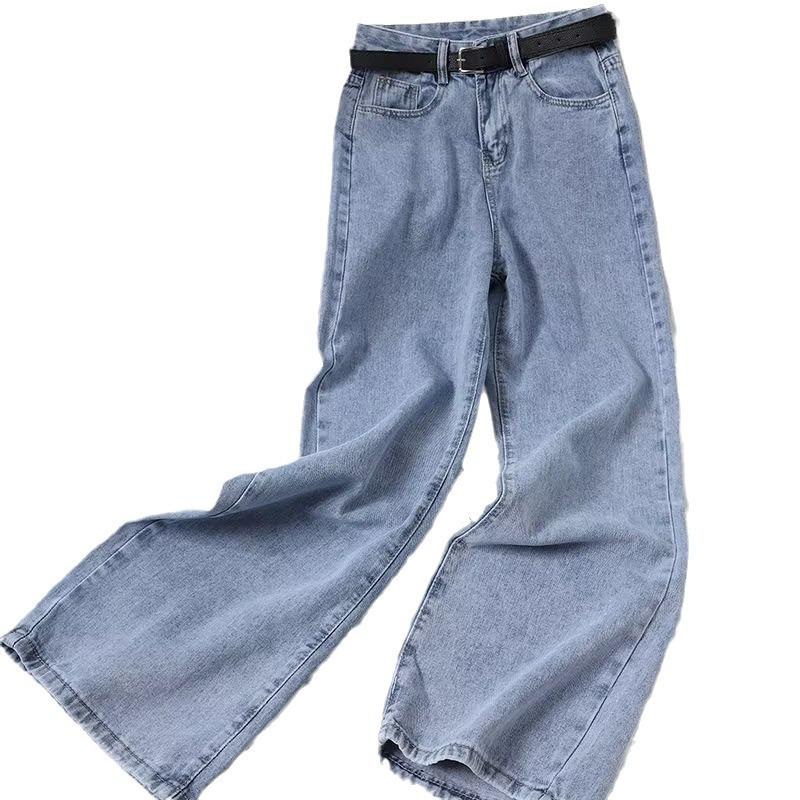 Versatile light-colored shorts women's early winter ic fashion simple high-waisted ripped denim pants five-point pants